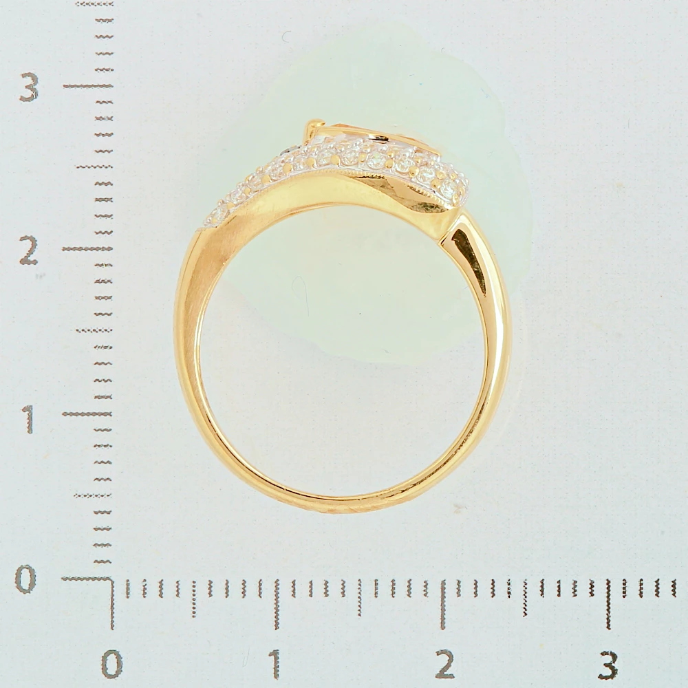 Кольцо с цитрином из красного золота 585 пробы 3