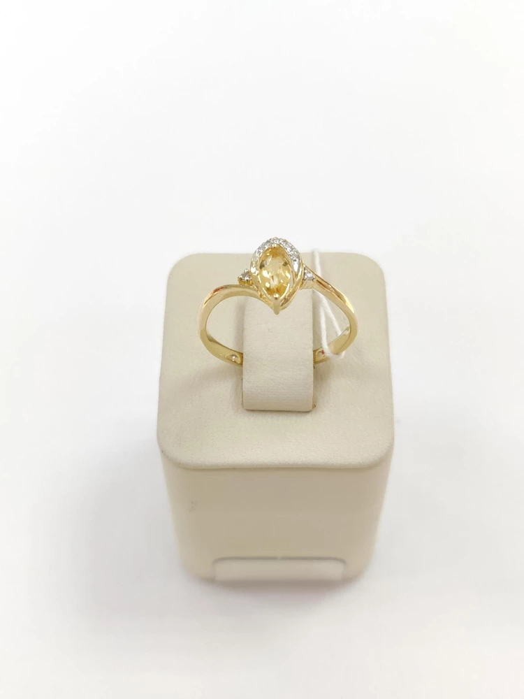 Кольцо с бриллиантом из красного золота 585 пробы 1