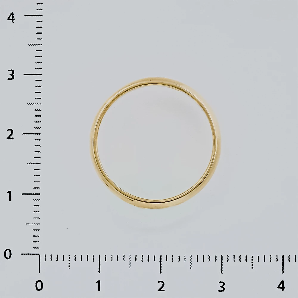 Кольцо обручальное из желтого золота 750 пробы 3