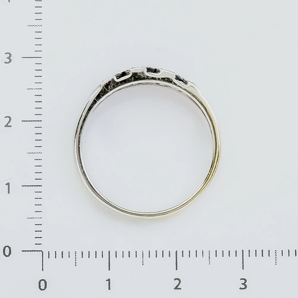 Кольцо с сапфиром из белого золота 585 пробы 3