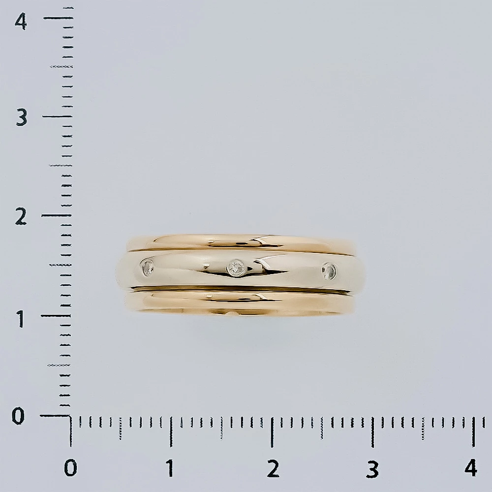 Кольцо с бриллиантом из красного золота 750 пробы 2
