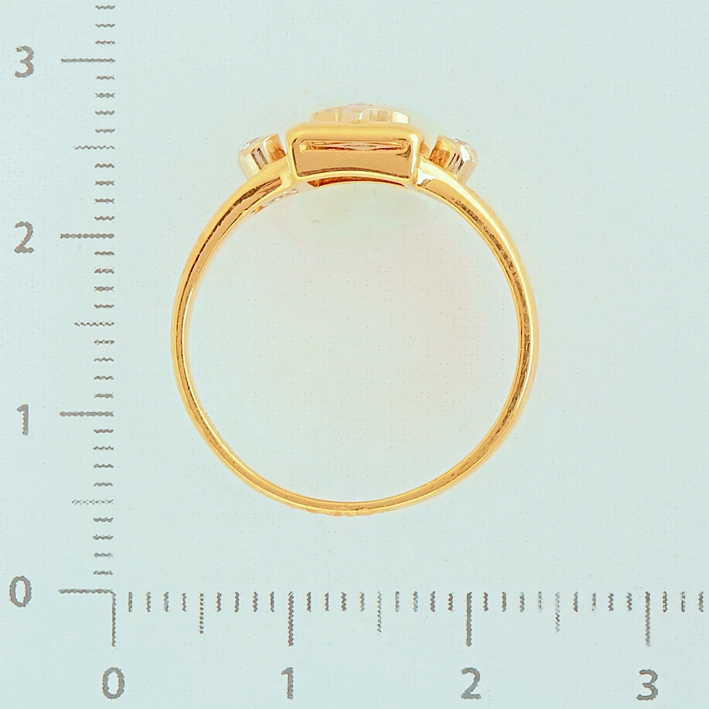 Кольцо с бриллиантом из красного золота 750 пробы 3