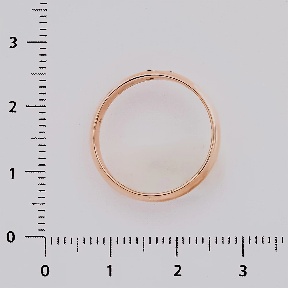 Кольцо обручальное с сапфиром из красного золота 585 пробы 3