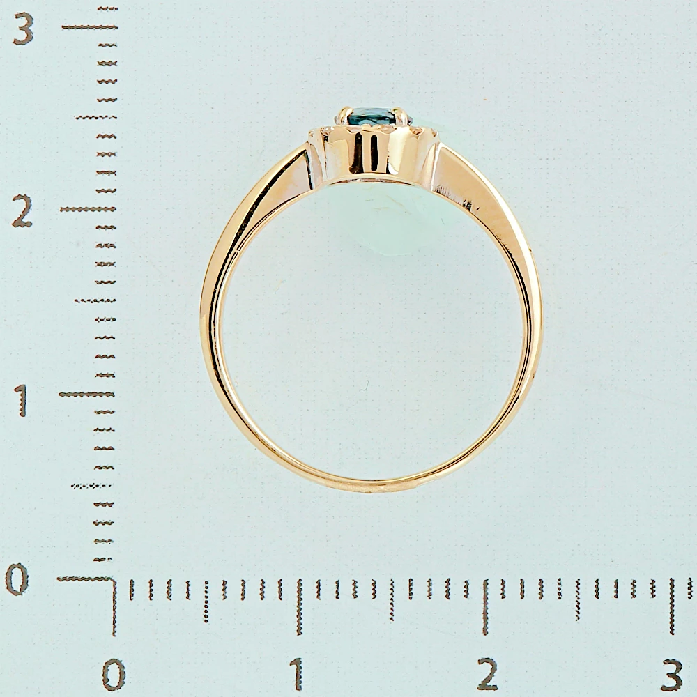 Кольцо с сапфиром из белого золота 585 пробы 3