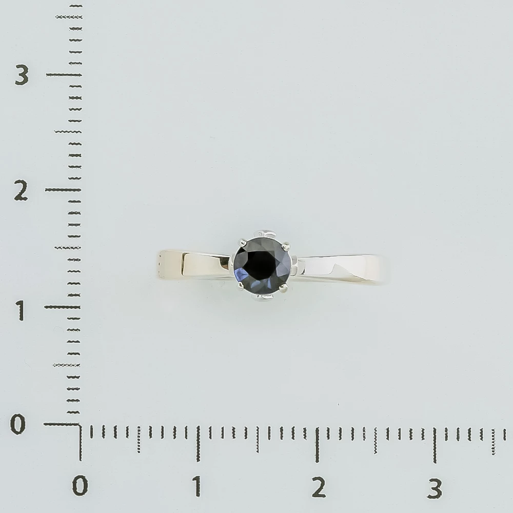 Кольцо с сапфиром из белого золота 585 пробы 2