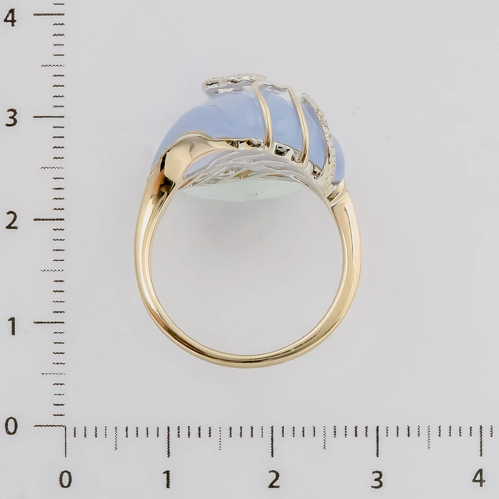 Кольцо с бриллиантом из белого золота 750 пробы 3