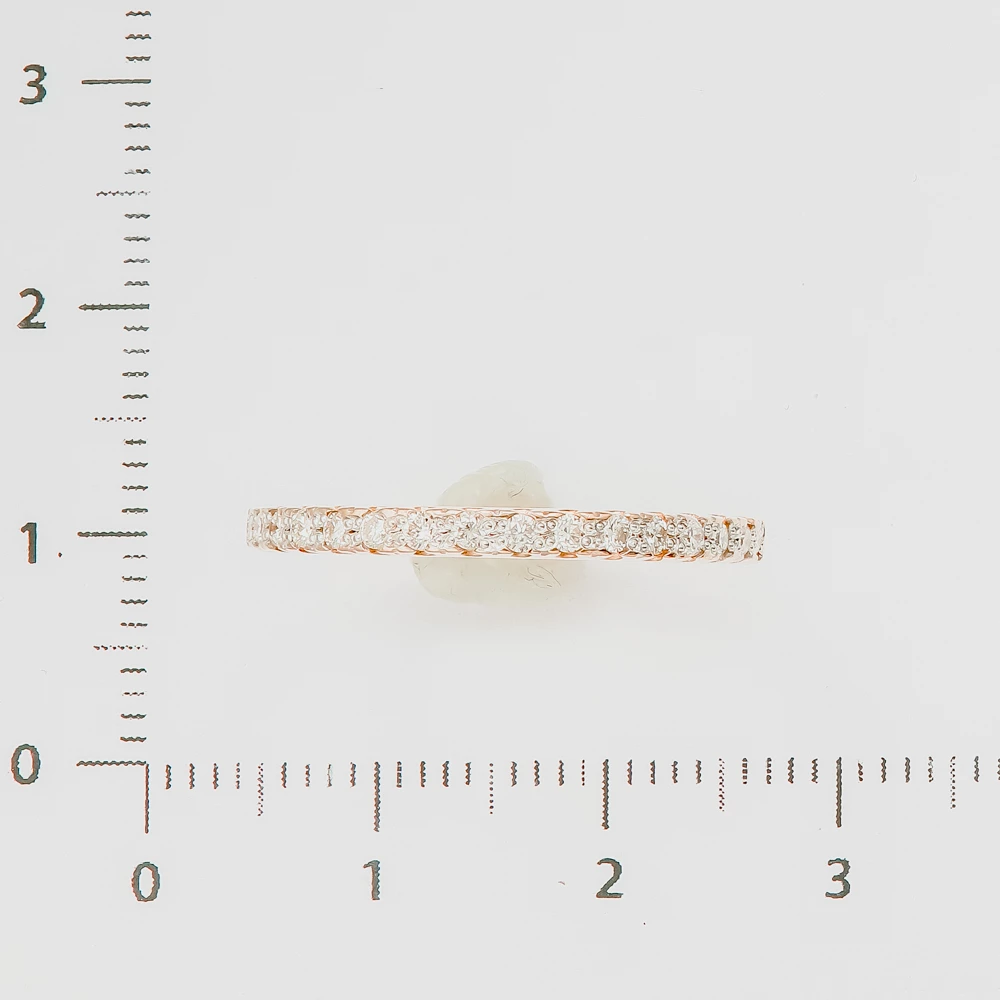 Кольцо с бриллиантом из красного золота 585 пробы 2