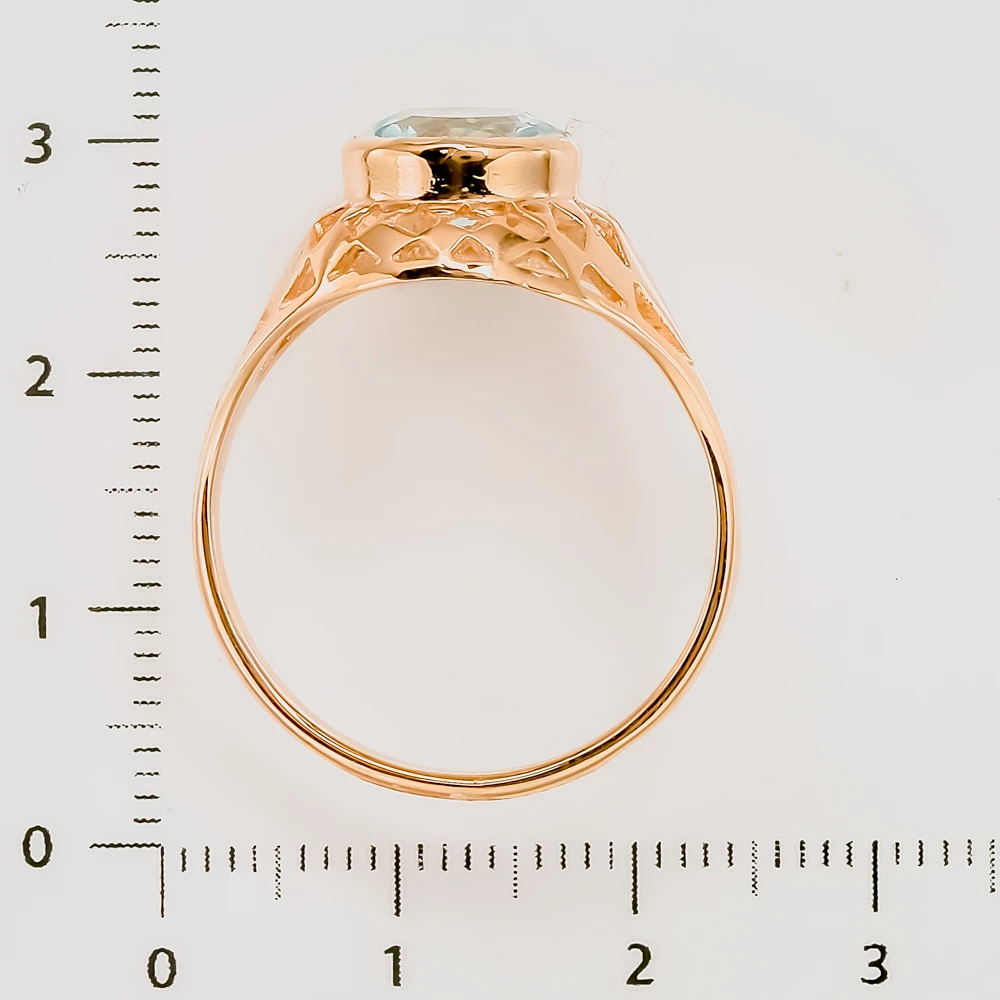 Кольцо с топазом из красного золота 583 пробы 3
