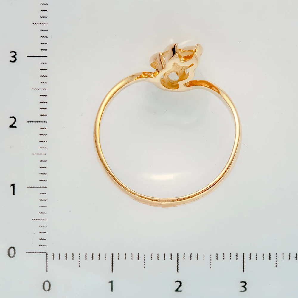 Кольцо из желтого золота 750 пробы 3