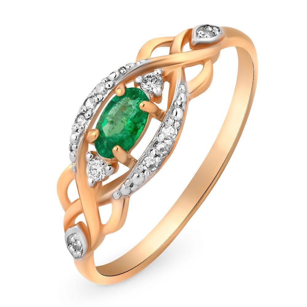 

Золотое кольцо с изумрудами