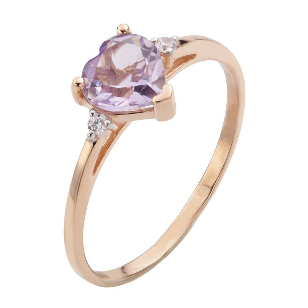 

Золотое кольцо с аметистами