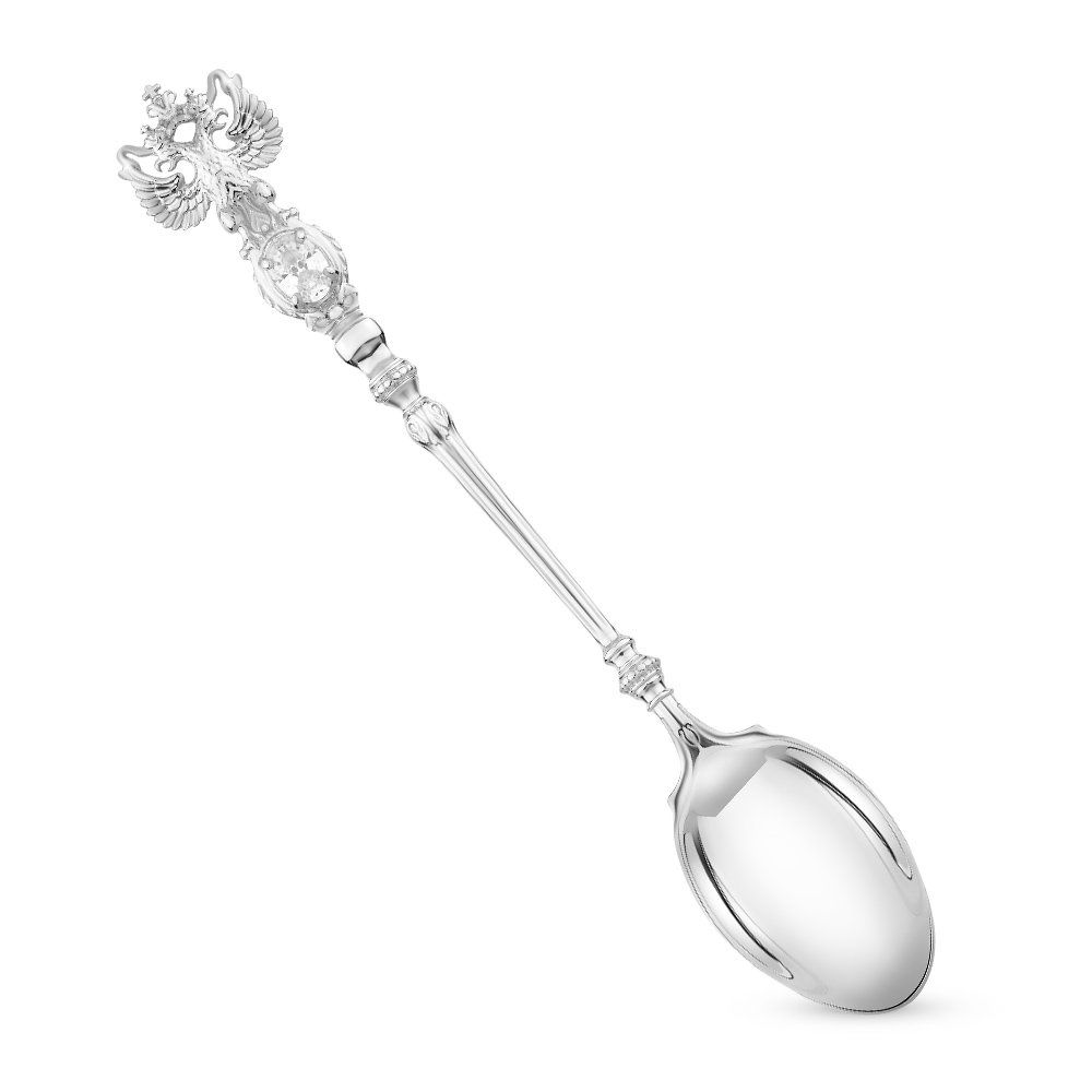 

Серебряная ложка с фианитом