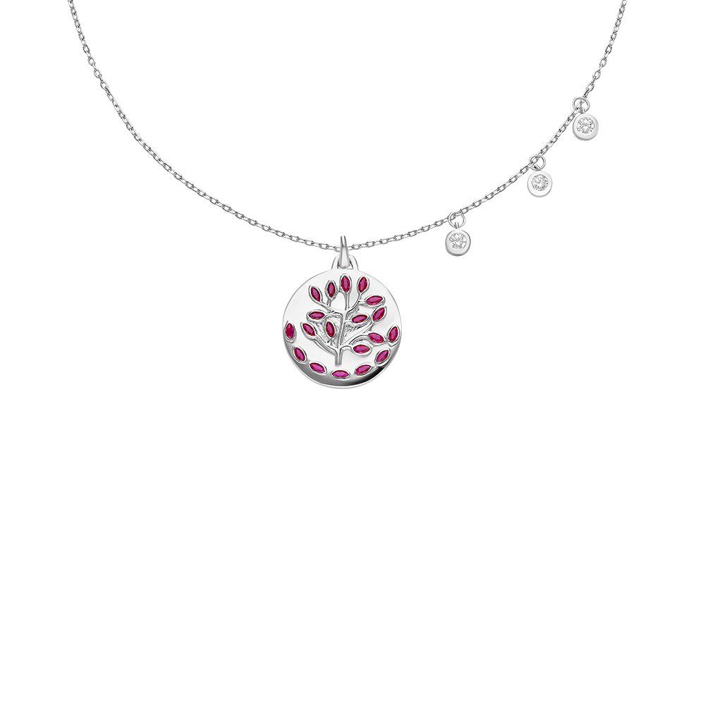 

Серебряное колье с фианитами