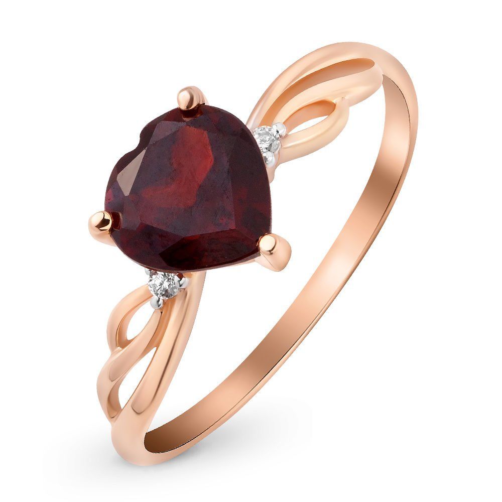 

Золотое кольцо с гранатами