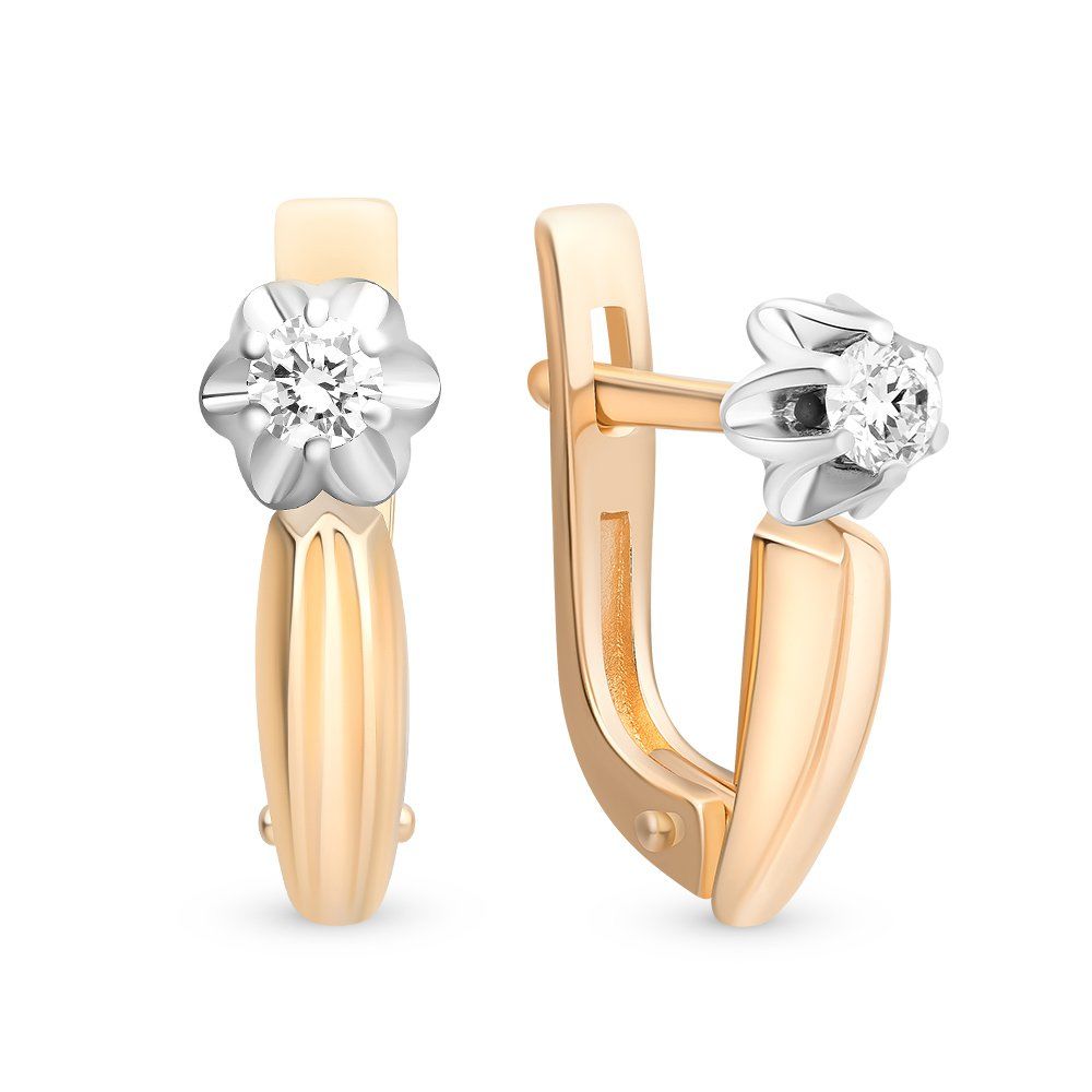 

Золотые серьги с бриллиантами