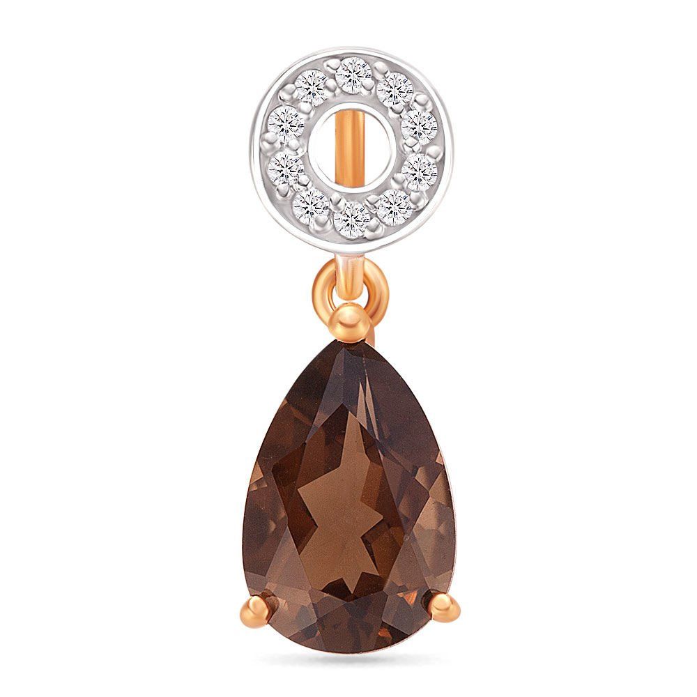 

Золотой подвес с раух-топазами