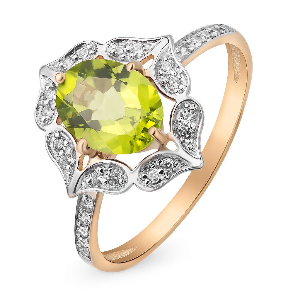 

Золотое кольцо с хризолитом