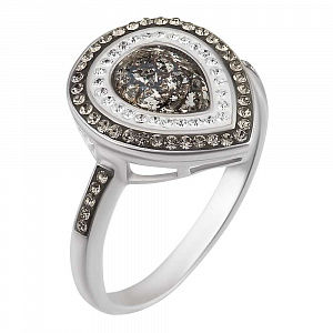 Кольцо Малинка с кристаллами SWAROVSKI из серебра 925 пробы Кольцо Малинка с кристаллами SWAROVSKI из серебра 925 пробы