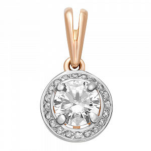 Кулон Малинка с кристаллами SWAROVSKI из красного золота 585 пробы Кулон Малинка с кристаллами SWAROVSKI из красного золота 585 пробы
