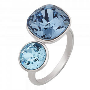 Кольцо Геометрия с кристаллами SWAROVSKI из серебра 925 пробы Кольцо Геометрия с кристаллами SWAROVSKI из серебра 925 пробы